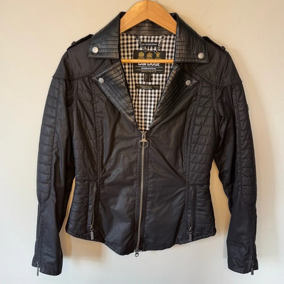 Barbour Jackets & Blazers - Barbour International Women’s Sz 4 Pivot Waxed Cotton Jacket